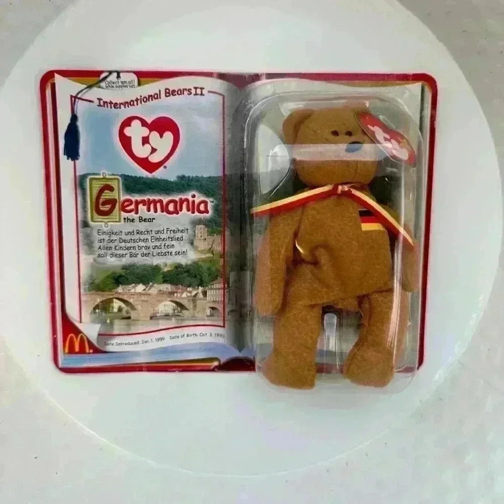 TY Teenie Beanie Baby GERMANIA Bear McDonalds Vintage International/open back